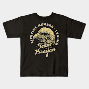 Brayan Name - Lifetime Member Legend - Eagle Kids T-Shirt